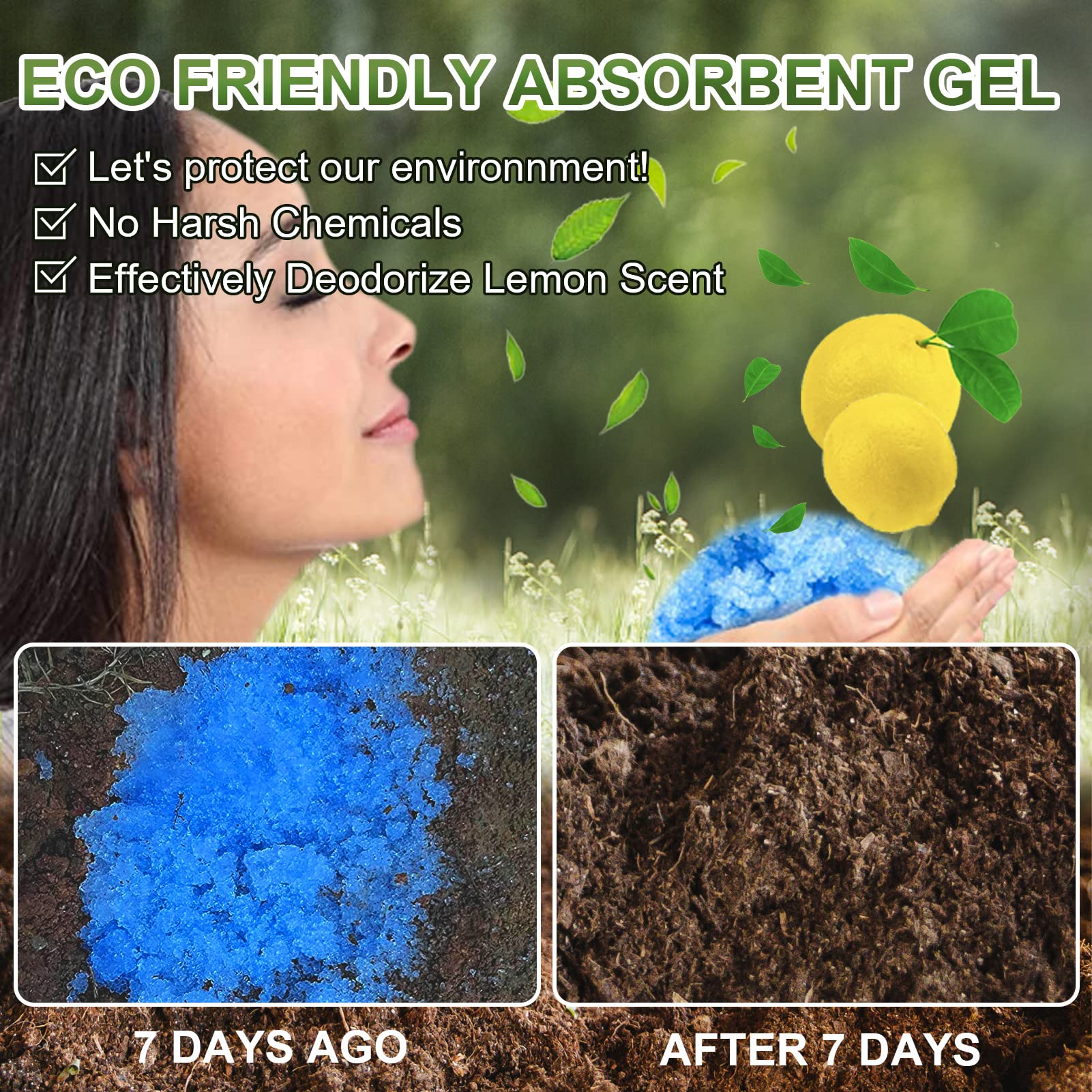 AOKE Portable Toilet Absorbent Gel Powder - 25 Pack Poo Deodorizing Treatment for Outdoor Camping and Hiking