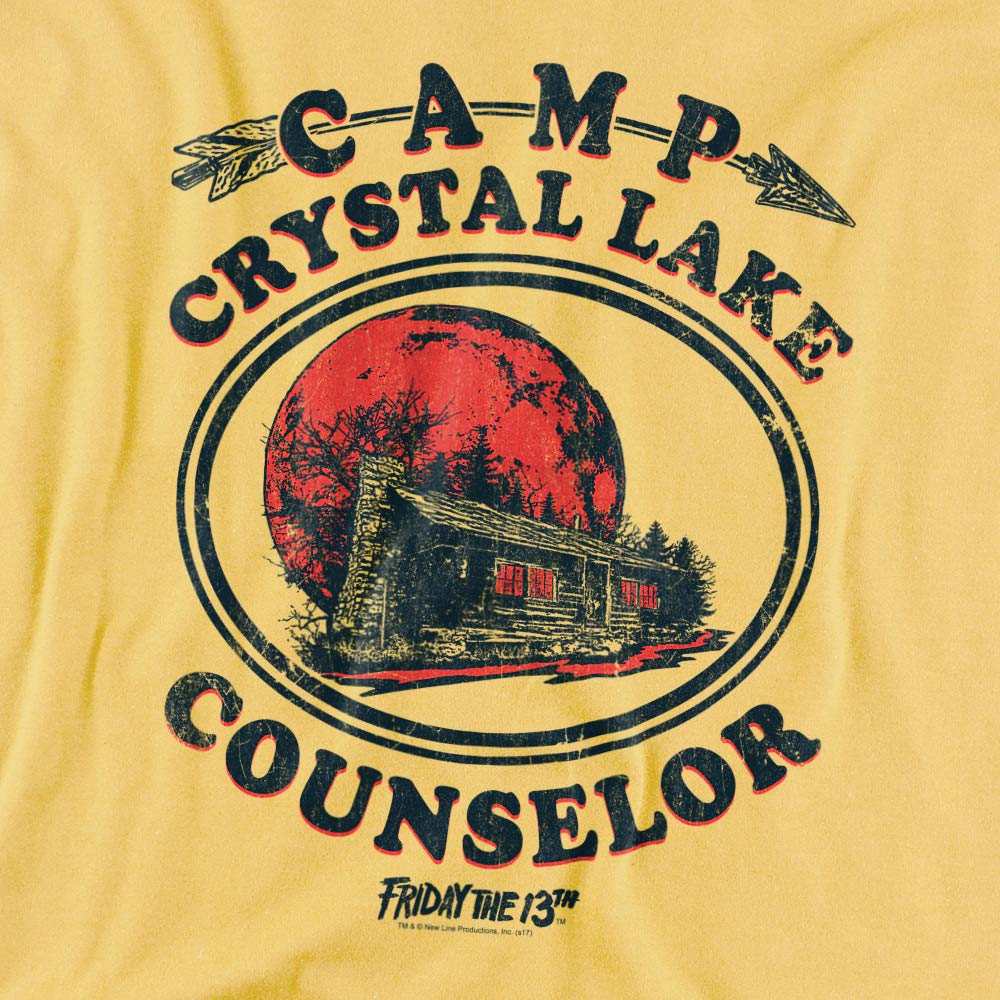 Friday The 13th Game Camp Crystal Lake Counselor T Shirt & Stickers (Large) Banana