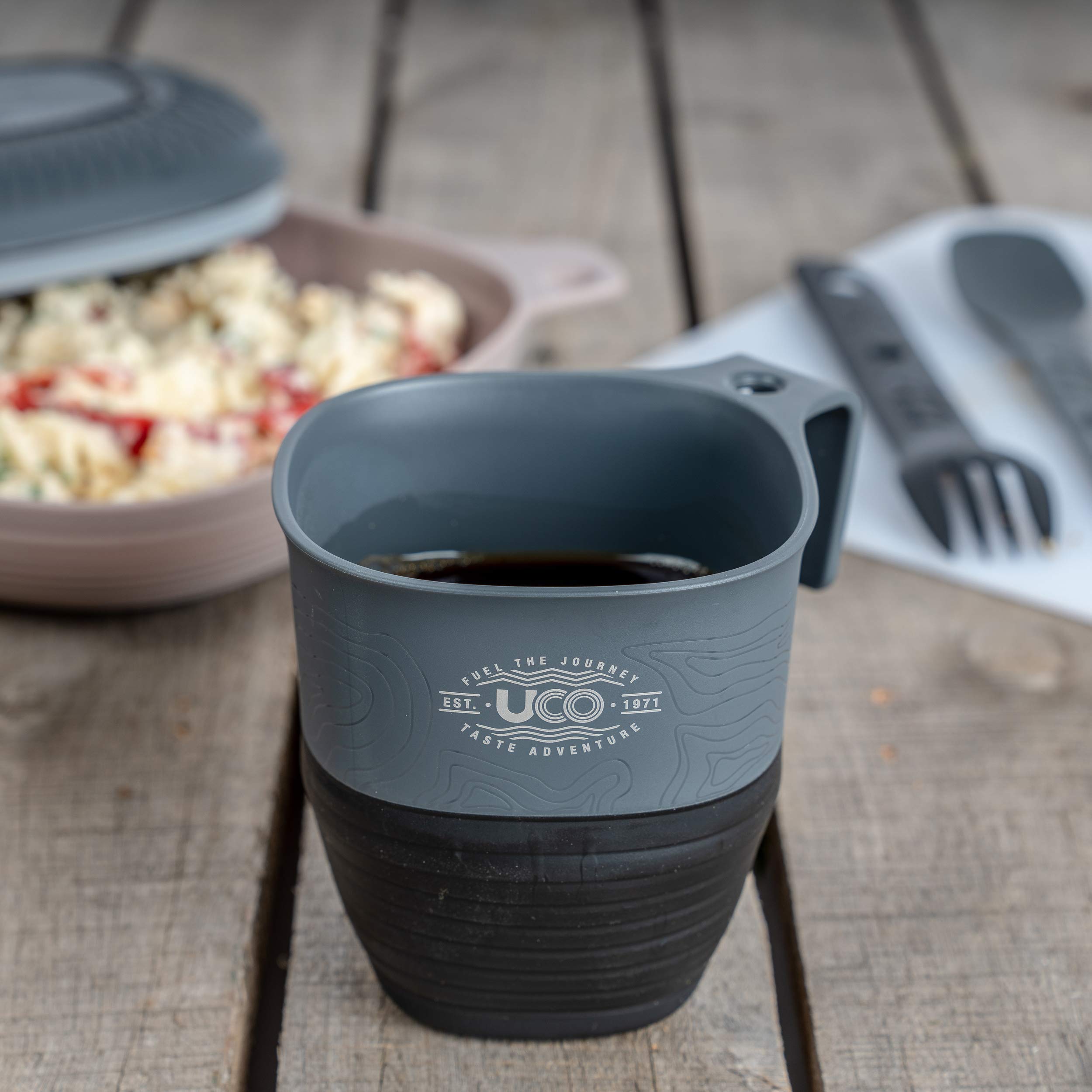 UCO 6-Piece Camping Mess Kit with Bowl, Plate, Collapsible Cup, and Switch Camping Spork