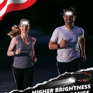 GETASI Headlamp Rechargeable 2PCS, 1200 Lumen Super Bright LED Flashlight with Motion Sensor for Adults and Kids- Camping Accessories Gear, Waterproof for Hiking, Running, Fishing, Cycling