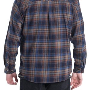 Legendary Whitetails Men's Long Sleeve Plaid Flannel Shirt with Corduroy Cuffs, X-Large