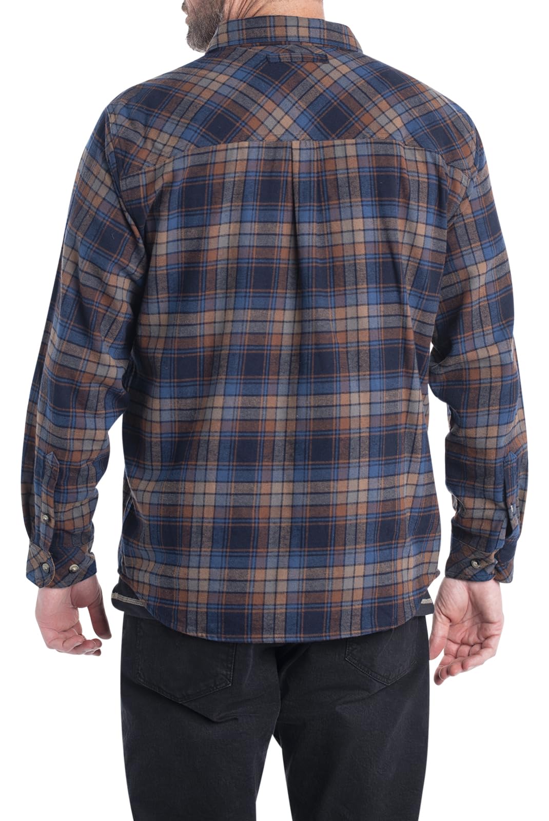 Legendary Whitetails Men's Long Sleeve Plaid Flannel Shirt with Corduroy Cuffs, X-Large