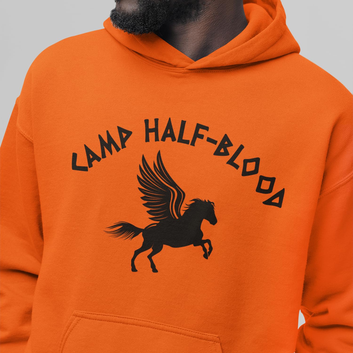 shop4ever Camp Half Blood Hoodie Demigod Hooded Sweatshirt Small Orange 0