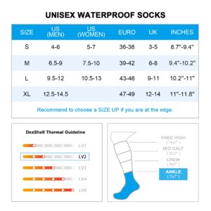 DexShell Essential Waterproof Socks Cotton Inner Hiking Walking Outdoor Recreation for Men and Women, Hi-vis Yellow, Ankle Unisex X Large