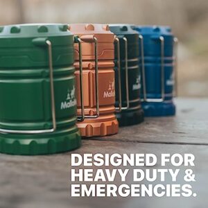 MalloMe Camping Lantern Multicolor 4 Pack Lanterns for Power Outages, Camping Lights for Tent Hanging, Camp Light Tent Lamp Emergency Battery Powered LED Lantern (Rechargeable Batteries Not Included)