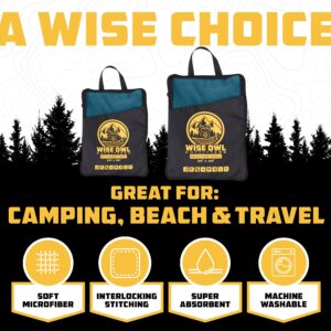 Wise Owl Outfitters Camping Towel Ultra Soft Compact Quick Dry Microfiber - Great for Fitness, Hiking, Yoga, Travel, Sports, Backpacking & The Gym - Free Bonus Hand Towel 24x48 MB