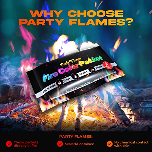 Fire Color Changing Packets Fire Pit (4 Pack) - Perfect for Any Campfire, Bonfire, Fire Pits & Outdoor Fireplaces - Perfect Magic Fire Cosmic Mystical Fire Campfire Accessories - Camping Games