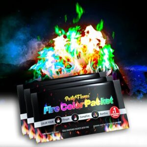 Fire Color Changing Packets Fire Pit (4 Pack) - Perfect for Any Campfire, Bonfire, Fire Pits & Outdoor Fireplaces - Perfect Magic Fire Cosmic Mystical Fire Campfire Accessories - Camping Games