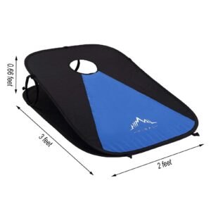 Himal Collapsible Portable Corn Hole Boards with 8 Cornhole Bean Bags (3 x 2-feet)