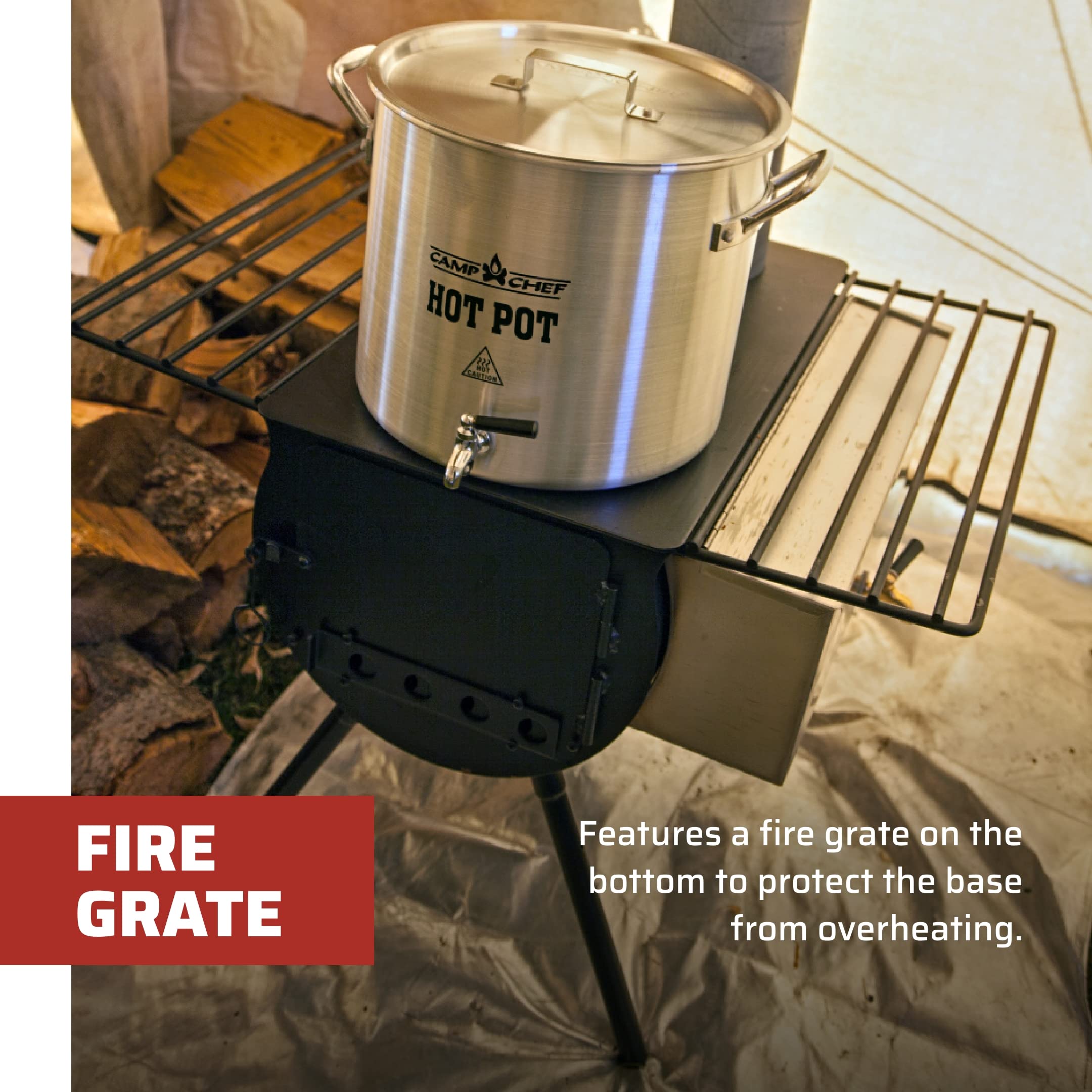 Camp Chef Alpine Heavy Duty Cylinder System - Wood-Burning Stove System for Wall Tent Camping - Camping Gear