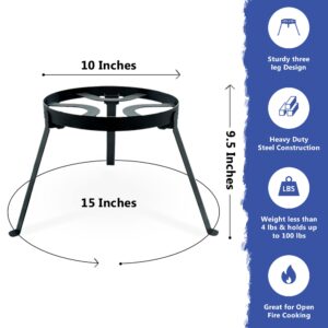 Diliboz Campfire Tripod for Dutch Oven - Camping Tripod for Cooking - Campfire Cooking Stand - Cooking Tripod - Open Fire Tripod Grill for Cooking in Cast Iron - Campfire Cooking