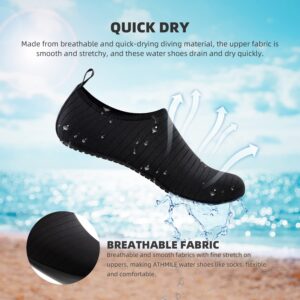 Water Shoes for Women Men Quick-Dry Aqua Socks Travel Accessories Beach Gear Swim Item Camping Must Haves Pool Gear Summer Adult Youth Size 10-11 Women/9-10 Men