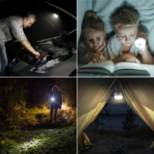 LE LED Camping Lantern Rechargeable, 310LM, 5 Light Modes, Power Bank, Waterproof, Mini Flashlight with Magnetic Base for Hurricane Emergency, Outdoor, Hiking, Home and Car