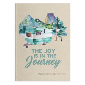 Camping Journal & RV Travel Logbook, Blue Vintage Camper Journey (Caravanning Campsite Log Books)