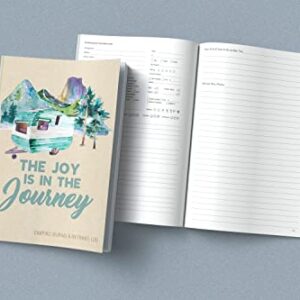 Camping Journal & RV Travel Logbook, Blue Vintage Camper Journey (Caravanning Campsite Log Books)