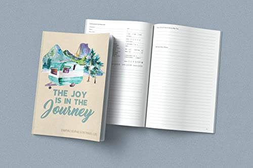 Camping Journal & RV Travel Logbook, Blue Vintage Camper Journey (Caravanning Campsite Log Books)