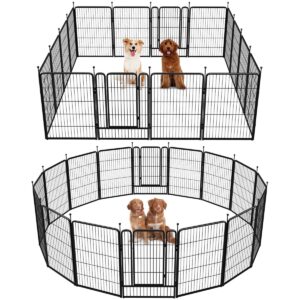 FXW Rollick Dog Playpen for Yard, RV Camping│Patented, 40 inch 16 Panels