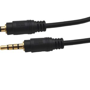 Traovien 3.5mm Splitter Cable, 3.5mm 1/8 inch 4-Pole TRRS Male to Female 1 to 5 Way Audio Stereo Splitter Extension Cable for Headset Audio Splitter (1Pcs)(3.5mm 4pole 1M/5FM)