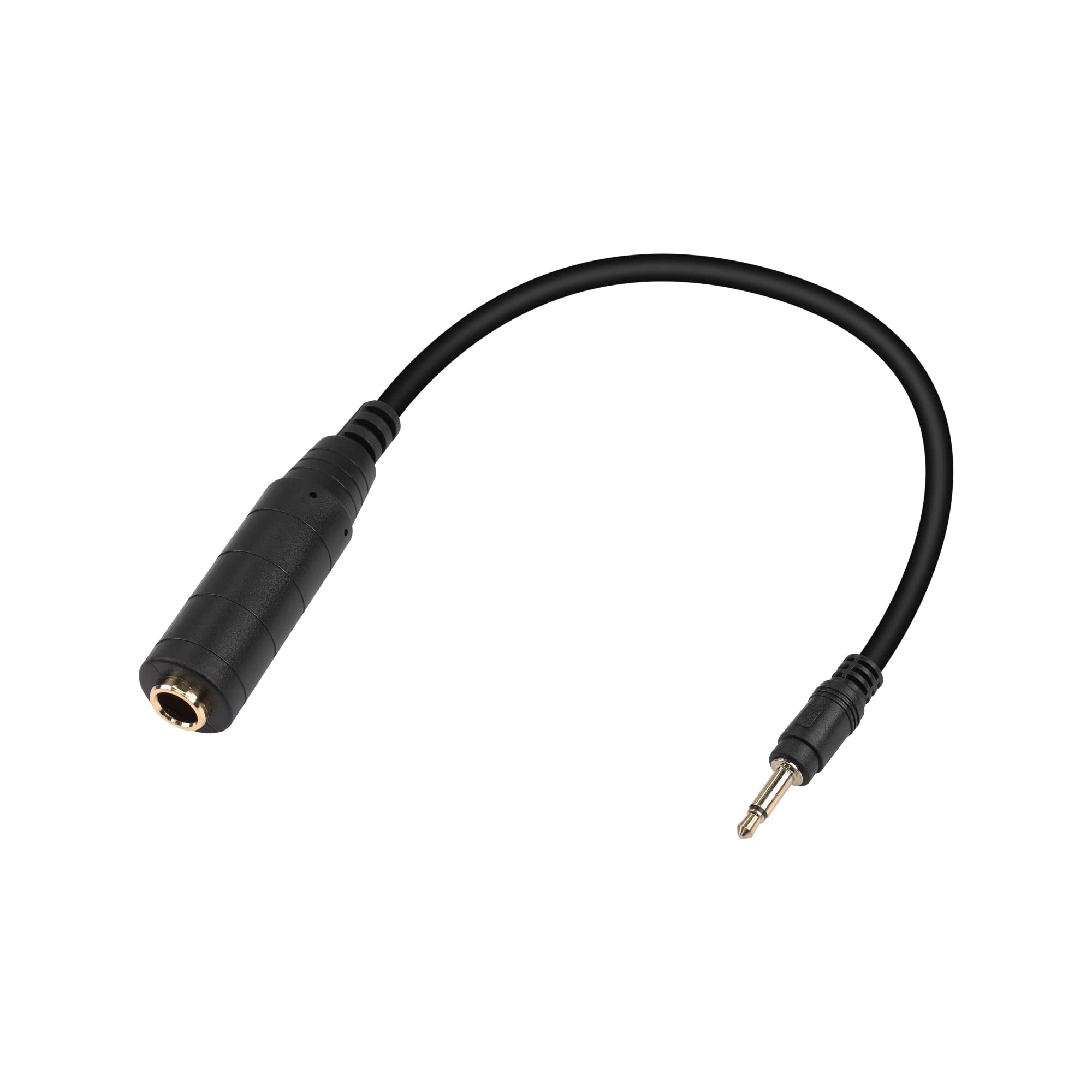 PNGKNYOCN 1/4 to 3.5mm Audio Adapter, 3.5mm (1/8 inch) TS Male to 6.35mm (1/4 inch) TS Female Short Cord for Amplifiers, Guitar, Home Theater Devices (0.3M)