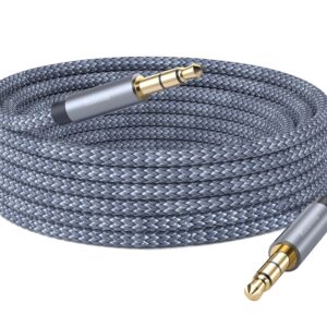 Ruaeoda Aux Cord 10ft,3.5mm Audio Cable Male to Male Stereo Hi-Fi Sound Nylon Braided aux to aux 1/8 Cable for Headphones Car Home Stereos Speakers Tablets