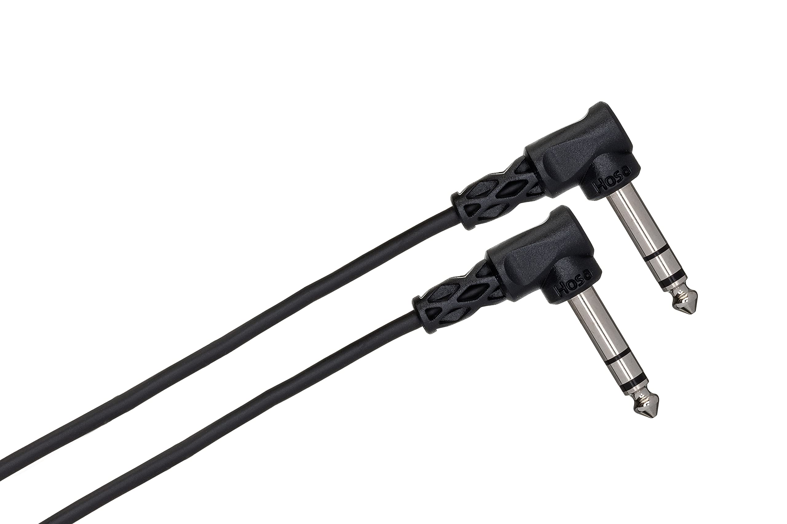 Hosa CSS-103RR Right Angled 1/4" TRS Balanced Interconnect Cable, 3 feet