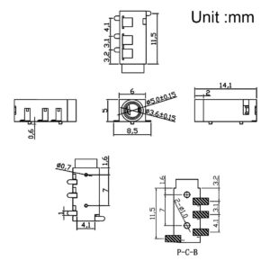 uxcell 3.5 mm Audio Jack Connector PCB Mount Female Socket 4 Pin PJ-320D 15pcs