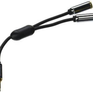 Monoprice 6-Inch 3.5mm Stereo Splitter for Mobile - Retail Packaging