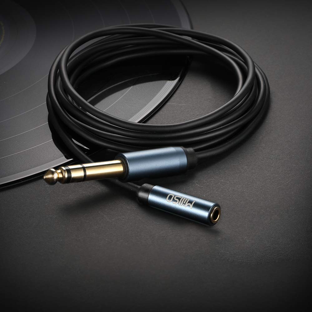 MillSO 1/4 to 3.5mm Headphone Adapter (10 Feet) TRS 6.35mm 1/4 Male to 3.5mm 1/8 Female Stereo Jack Audio Adapter for Amplifiers, Guitar Amp, Keyboard Piano, Home Theater, Headphones