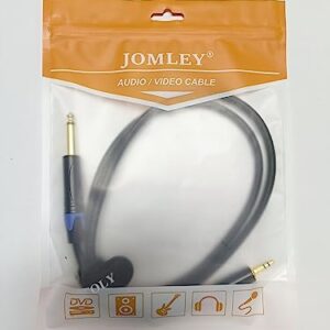 JOMLEY 1/8 inch to 1/4 inch Stereo Cable, 6.35mm (1/4 inch) TS to 3.5mm (1/8 inch) TRS Stereo Cable, 3.5mm TRS Stereo to 1/4 inch TS Mono Interconnect Adapter Cable - 3.3 ft