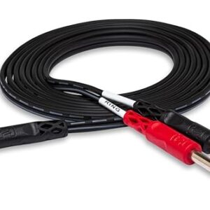 Music People CMP159 10 Inches Speaker Cable, Y Cable 1/8 Inch TRS to Dual 1/4 Inch TS Cable