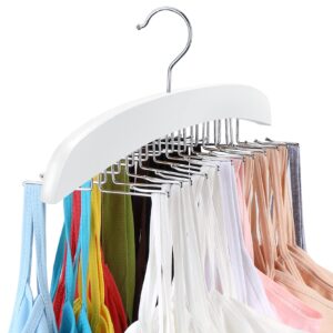 resovo upgrade tank top hanger closet storage and organizer for closet tank top organizer space saving 24 metal hooks closet organizer and storage for tank top, cami, tie etc.white