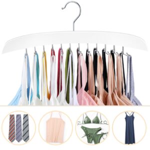 Resovo Upgrade Tank Top Hanger Closet Storage and Organizer for Closet Tank Top Organizer Space Saving 24 Metal Hooks Closet Organizer and Storage for Tank Top, Cami, Tie etc.White