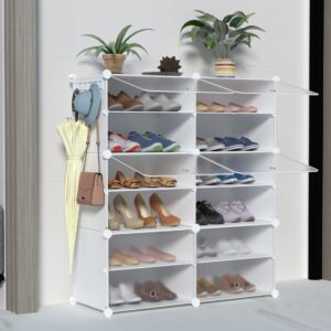 HOMIDEC Shoe Storage, 6-Tier Shoe Rack Organizer for Closet 24 Pair Shoes Shelf Cabinet for Entryway, Bedroom and Hallway