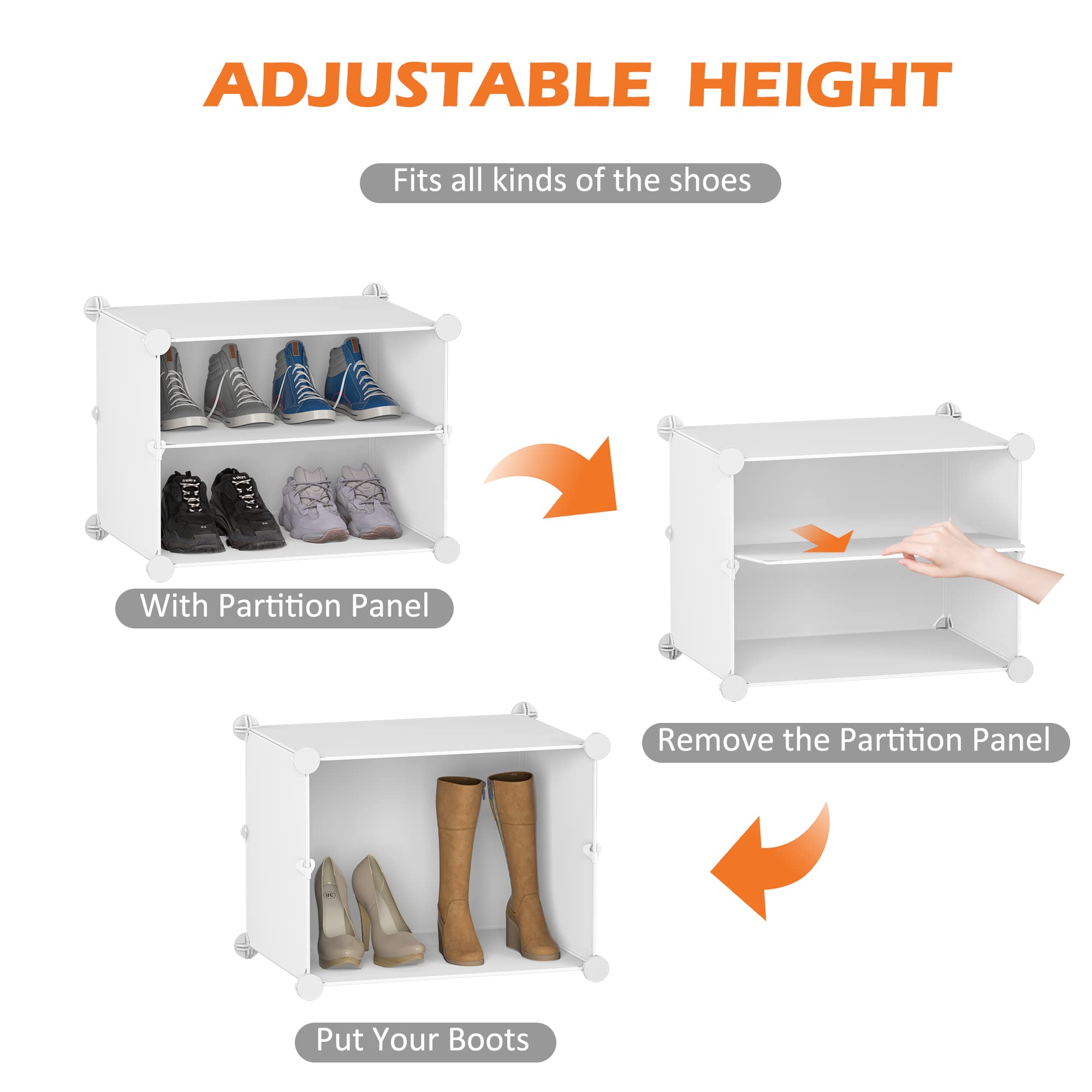 HOMIDEC Shoe Storage, 6-Tier Shoe Rack Organizer for Closet 24 Pair Shoes Shelf Cabinet for Entryway, Bedroom and Hallway