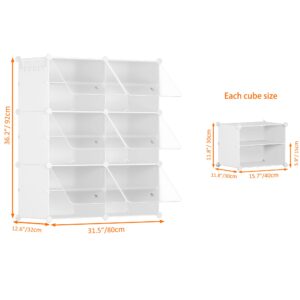 HOMIDEC Shoe Storage, 6-Tier Shoe Rack Organizer for Closet 24 Pair Shoes Shelf Cabinet for Entryway, Bedroom and Hallway