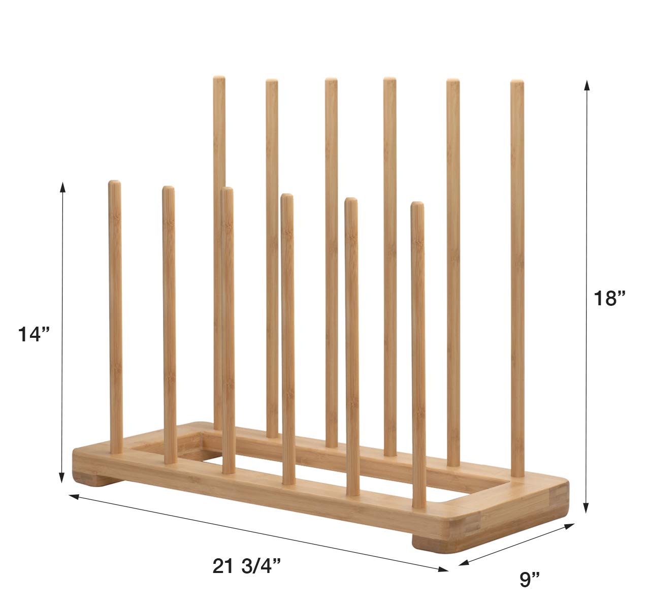 MobileVision Bamboo Boot Rack Free Standing Shoe Organizer, Holds 6 Pairs, Store Tall Knee-High, Hiking, Riding, Rain or Work Boots in closets, entryways & more