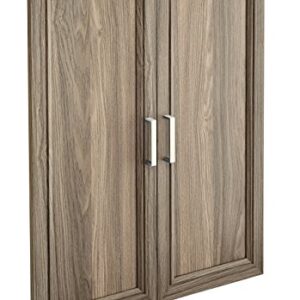 ClosetMaid SuiteSymphony Wood Closet Set, Add On Accessory Shaker Style, For Storage, Clothes, Units, Natural Gray/Satin Nickel, 25" Door Pair