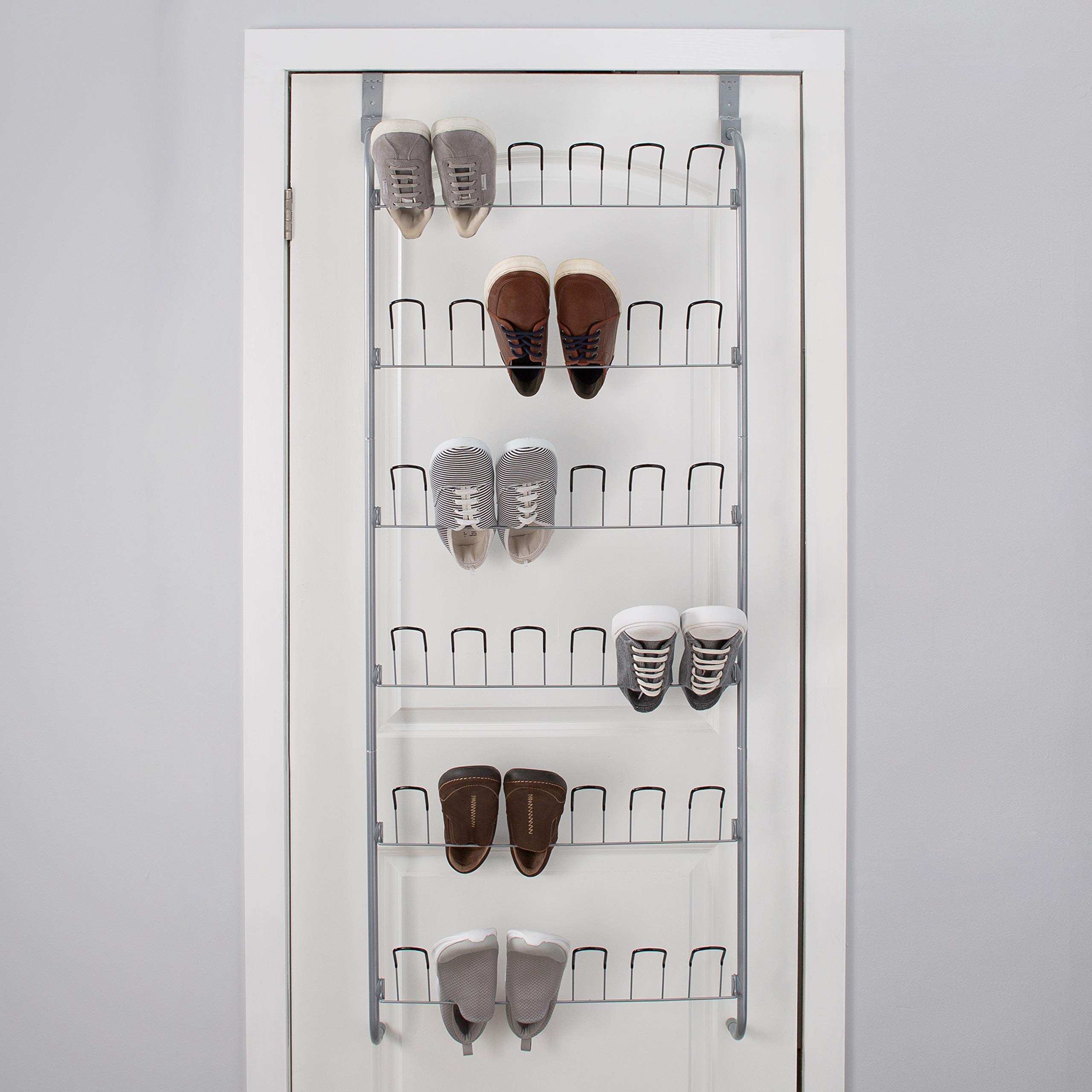 Neu Home Organize It All Over-The-Door 18 Pair Hanging Wire Shoe Rack