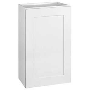 design house 561704 brookings unassembled shaker tall wall kitchen cabinet, 18x30x12, white