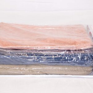 Set of 10 Clear Vinyl Zippered Storage Bags 11 x 15 x 4 Inch