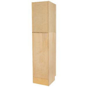 Quicklock RTA (Ready-to-Assemble) | Base Kitchen Cabinets - Shaker Style | 100% Plywood | Made in America | Soft Close Hardware (Raw Maple, 24" D x 18" W x 84" H Pantry)