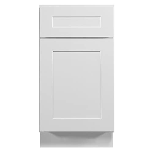 Design House Brookings Unassembled Shaker Base Kitchen Cabinet 18x34.5x24, White, 18