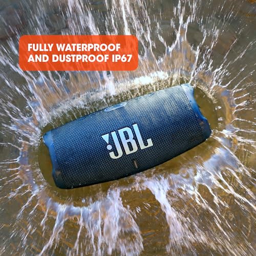 JBL CHARGE 5 - Portable Waterproof (IP67) Bluetooth Speaker with Powerbank USB Charge out, 20 hours playtime, JBL Partyboost (Blue)