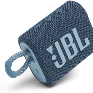 JBL GO 3 Waterproof Wireless Portable Bluetooth Speaker - Blue (Renewed)