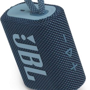 JBL GO 3 Waterproof Wireless Portable Bluetooth Speaker - Blue (Renewed)