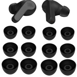 Replacement Ear Tips Eartips Ear Plug Ear Gels Compatible with JBL Vibe 200TWS Earbuds,JNSA Silicone Ear Tip Replacement for JBL Vibe 200TWS,S/M/L 6 Pairs,Black 532