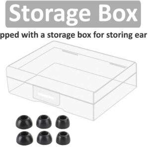 JNSA Memory Foam Ear Tips Noise Canceling Foam Tip Compatible with JBL Vibe 200TWS / Tune 130NC TWS/Free X/Live 300TWS,No Silicone Eartips Pain, Fit in Charging Case, 3 Pairs (S/M/L, Black) 214b3