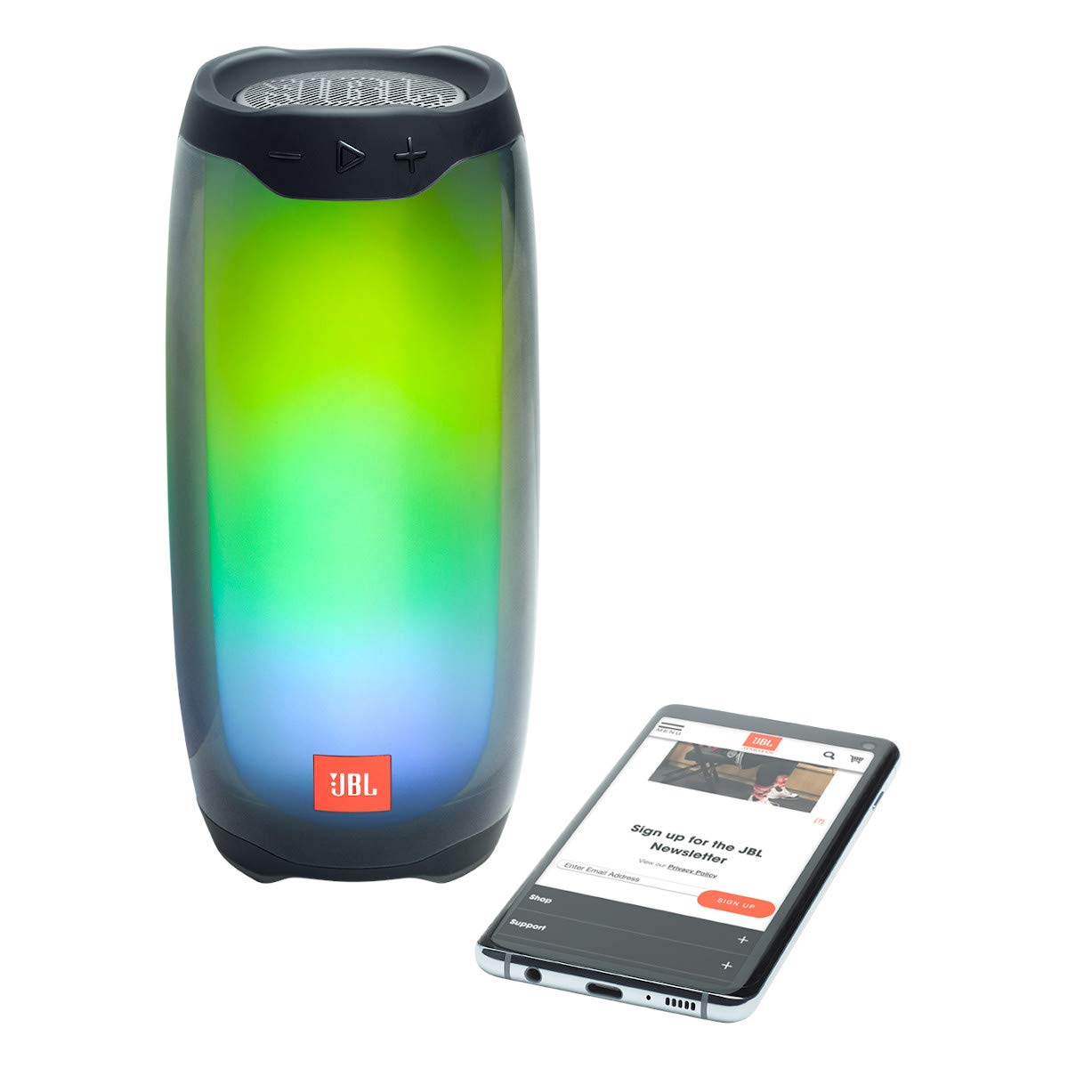 JBL Pulse 4 Wireless Bluetooth IPX7 Waterproof Speaker Pair Bundle - Black