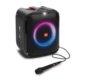 jbl partybox encore essential bluetooth karaoke party speaker with pbm100 wired mic bundle