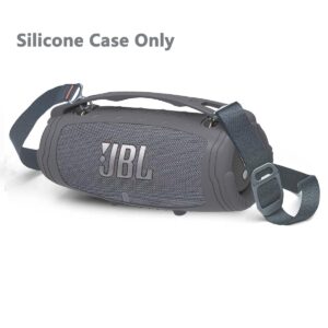 Silicone Cover Case for JBL Xtreme 3 Portable Bluetooth Speaker, Protective Skin Case for JBL Xtreme 3 Portable Bluetooth Speaker Accessories(Only Case)(Grey)